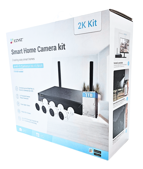 EZVIZ Smart Home 8ch NVR/ 4 Camera 2K Kit (1TB HDD Included) - Image 2