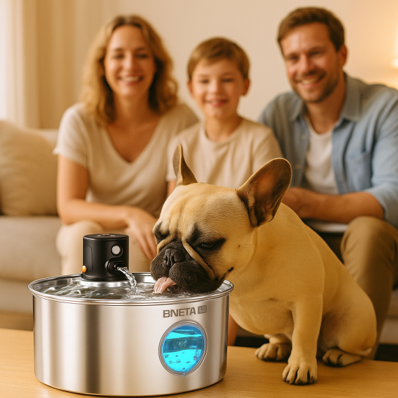 BNETA Pet Stainless Steel Battery Water Fountain W2 - Image 2